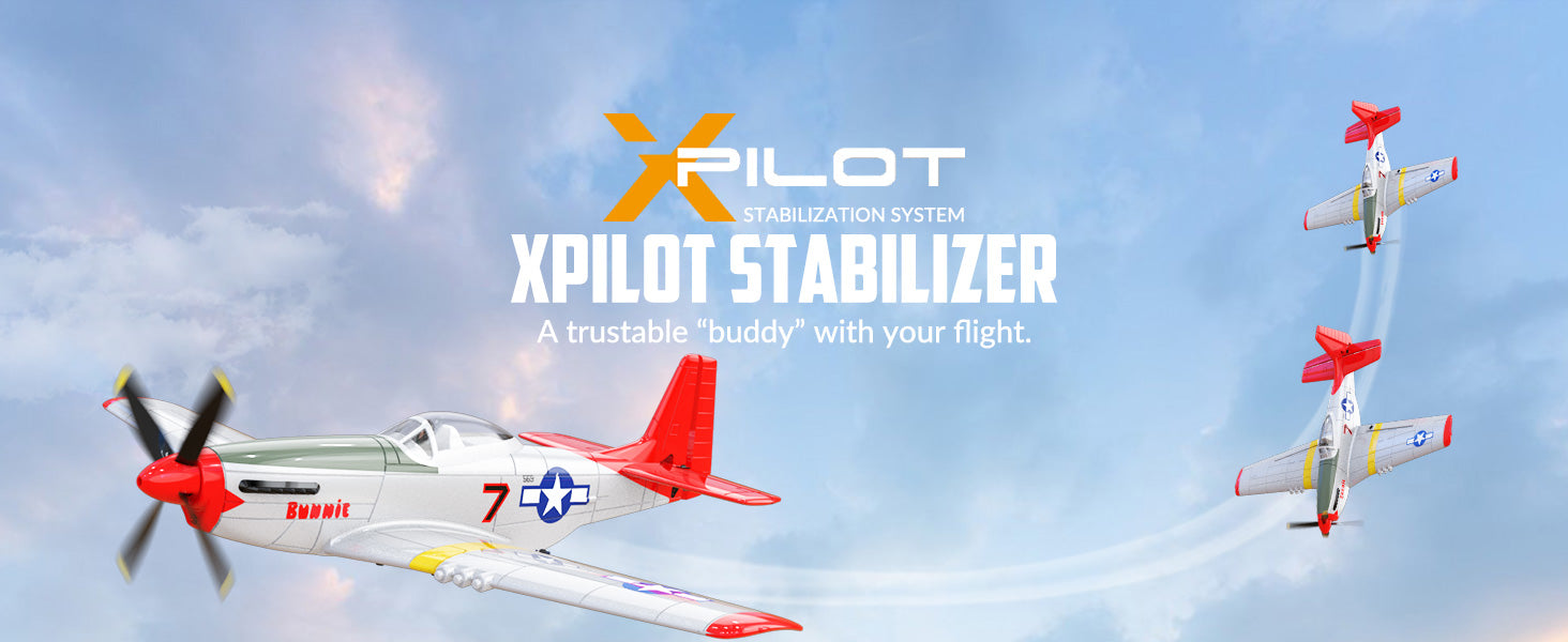 Volantex RC Plane,P-51 Mustang RTF RC Airplane,One-Key Aerobatic, Stable and Safe,Suitable for Outdoor Activity and gifts