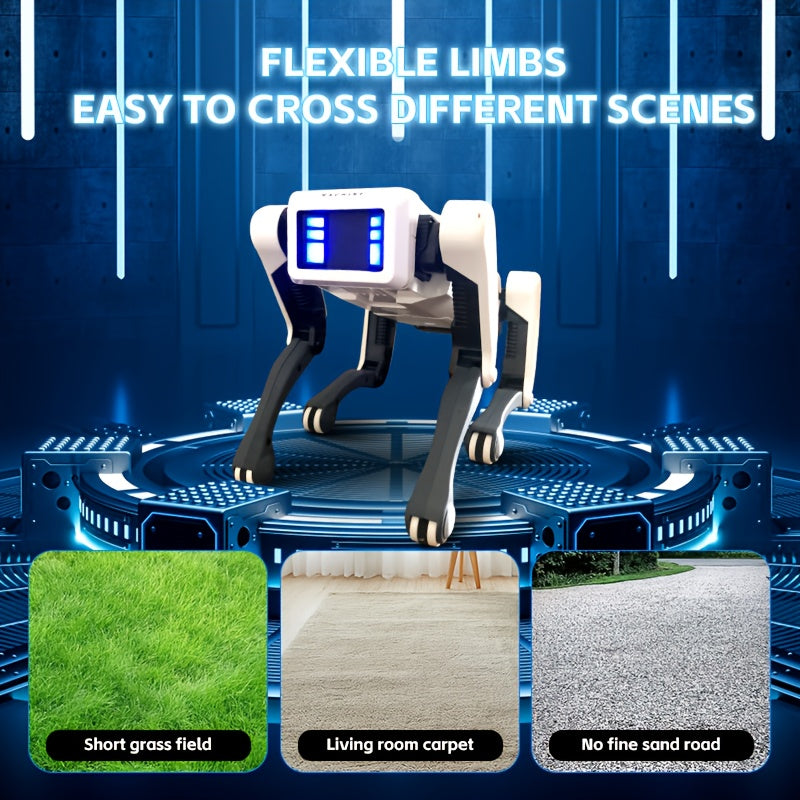 Smart Remote-controlled Toy Dog with A Water Bullet Turret. It Supports AI Voice Control, Connects to Mobile Phones, And Allows Programming & Voice Commands An Ideal Festival Gift., Remote Control Dog, Pet Companion, Interact
