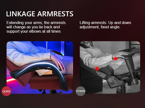 GTPLAYER Gaming Chair Adjustable Ergonomic Faux Leather Swiveling PC & Racing Game Chair with Built-in Speakers,Footrest