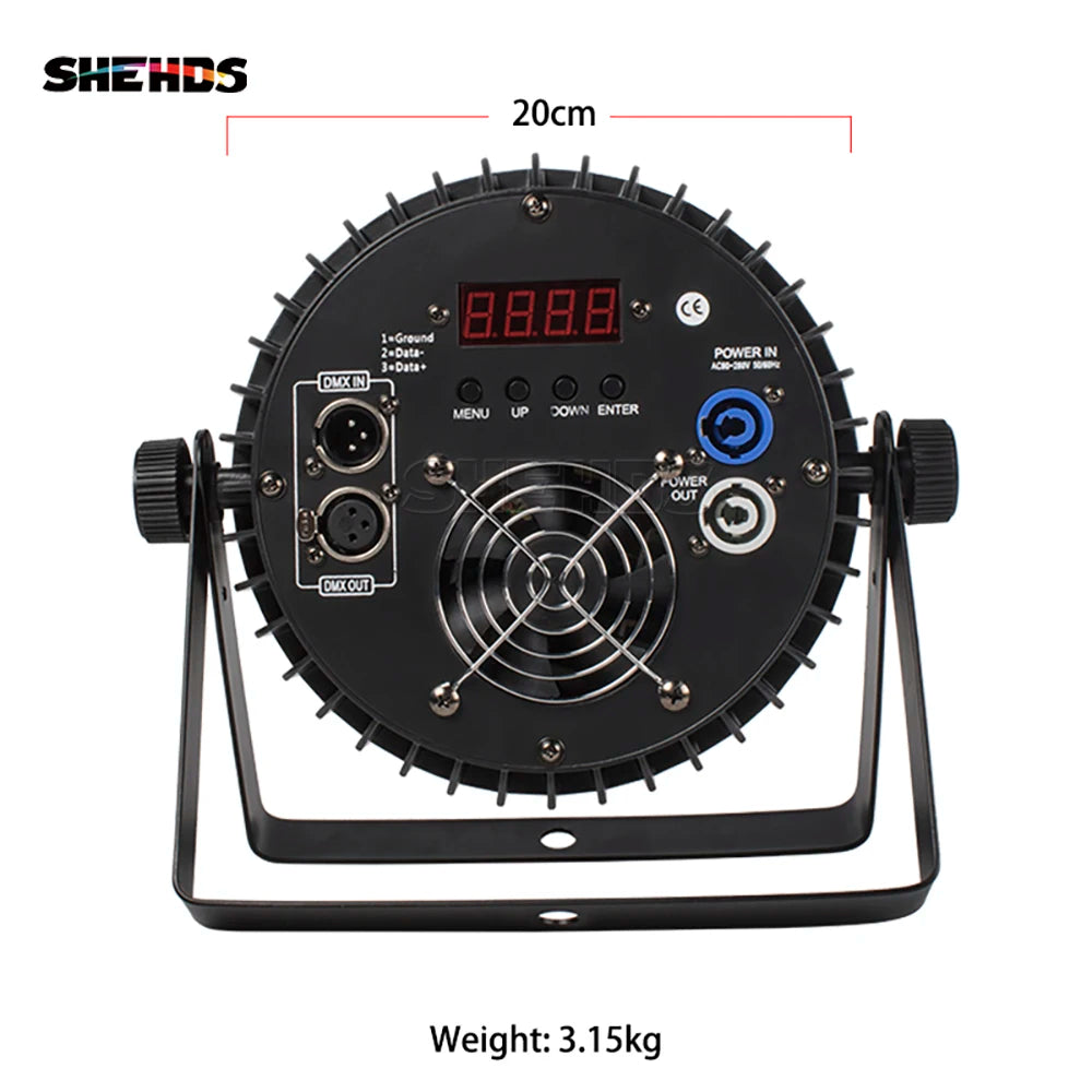 SHEHDS 4PCS Aluminum Alloy LED Flat Par 18x12W RGBW/18x18W RGBWA+UV LED Lighting DMX512 Disco Professional Stage DJ Equipment