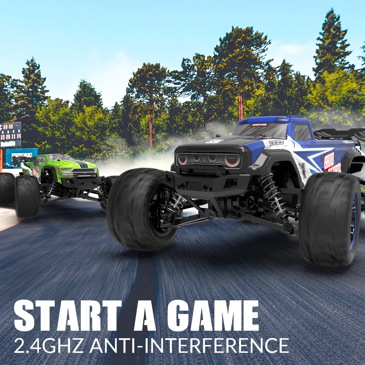 RACENT RC Truck 1:16 4x4 All Terrain RC Car 40KPH High Speed Remote Control Cars Off-Road Monster Truck for Boys