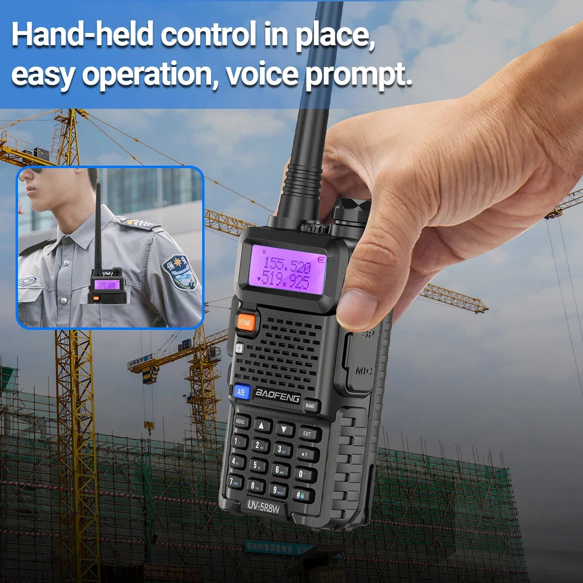 4PCS Baofeng Walkie Talkie UV 5R 8W Ham Radio Long Range Walkie Talkies Dual Band Handheld Two Way Radio with 3800mAh Battery