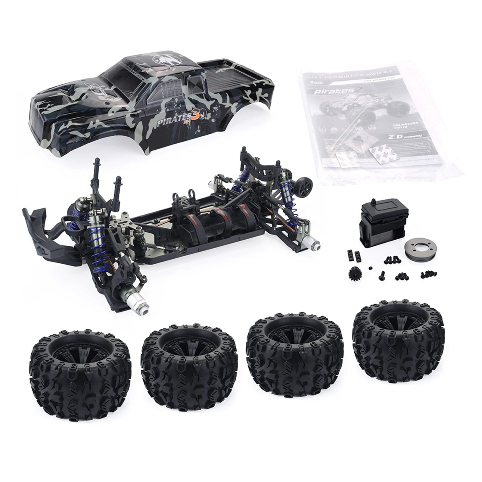 1/8 ZD Racing MT8 RTR 4WD Monster Truck Electric Off-Road Racing High-Speed Remote Control Model Car Children's Toy Gift