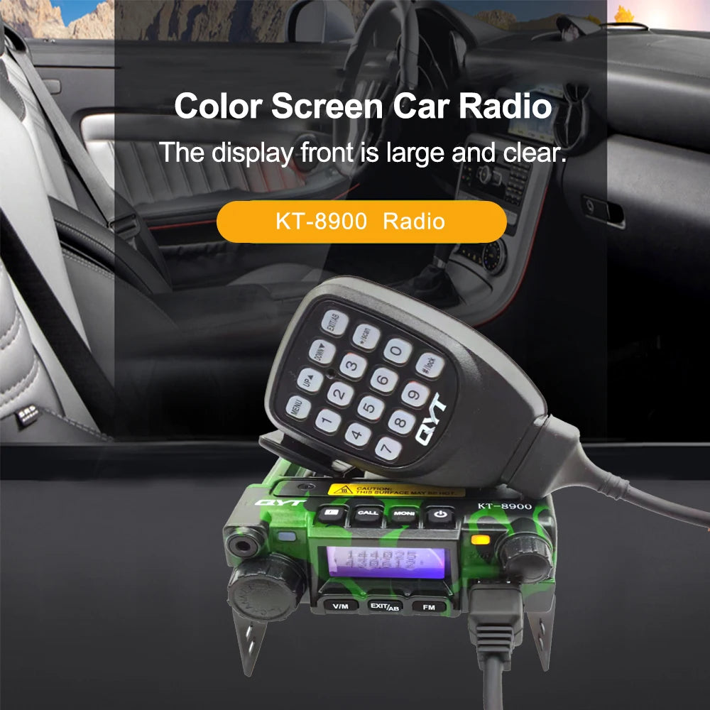 QYT KT8900 25W Mini Radio UV Transceiver DTMF Mobile Radio kt-8900 Dual Band 144&430MHz Walkie Talkie