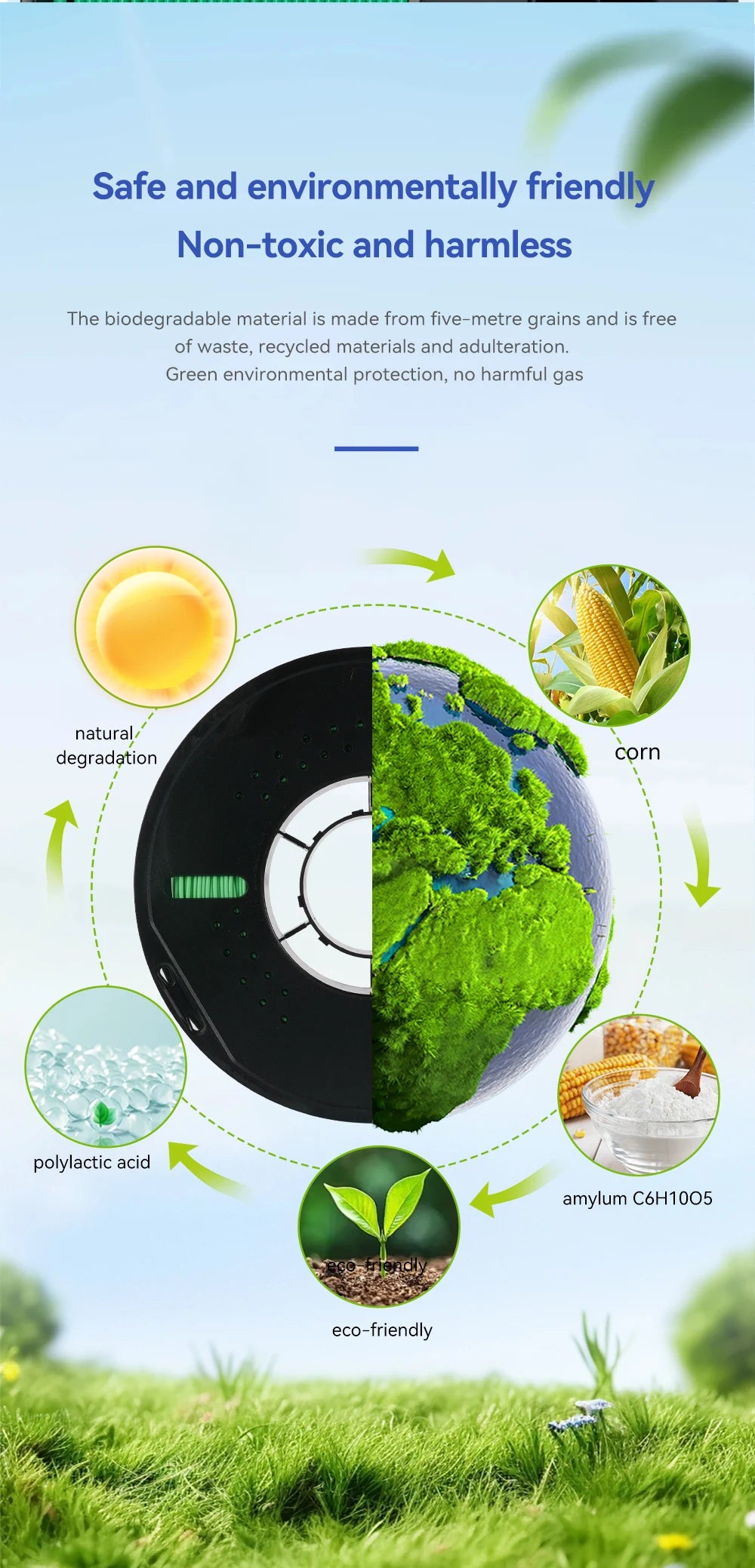 KINGROON 22LBS PETG or PLA filament 3D Printer Filament 10 Rolls 1KG 1.75MM Eco-Friendly Good Toughness Mix Color Free Shipping