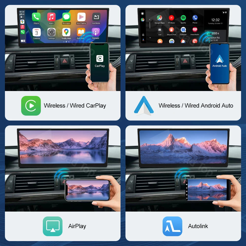 12.3'' Touch Screen Multimedia Display for Audi A6 A7 3G MMI HN+ RMC MHI2011-2018 with Airplay Wireless Carplay And Android Auto
