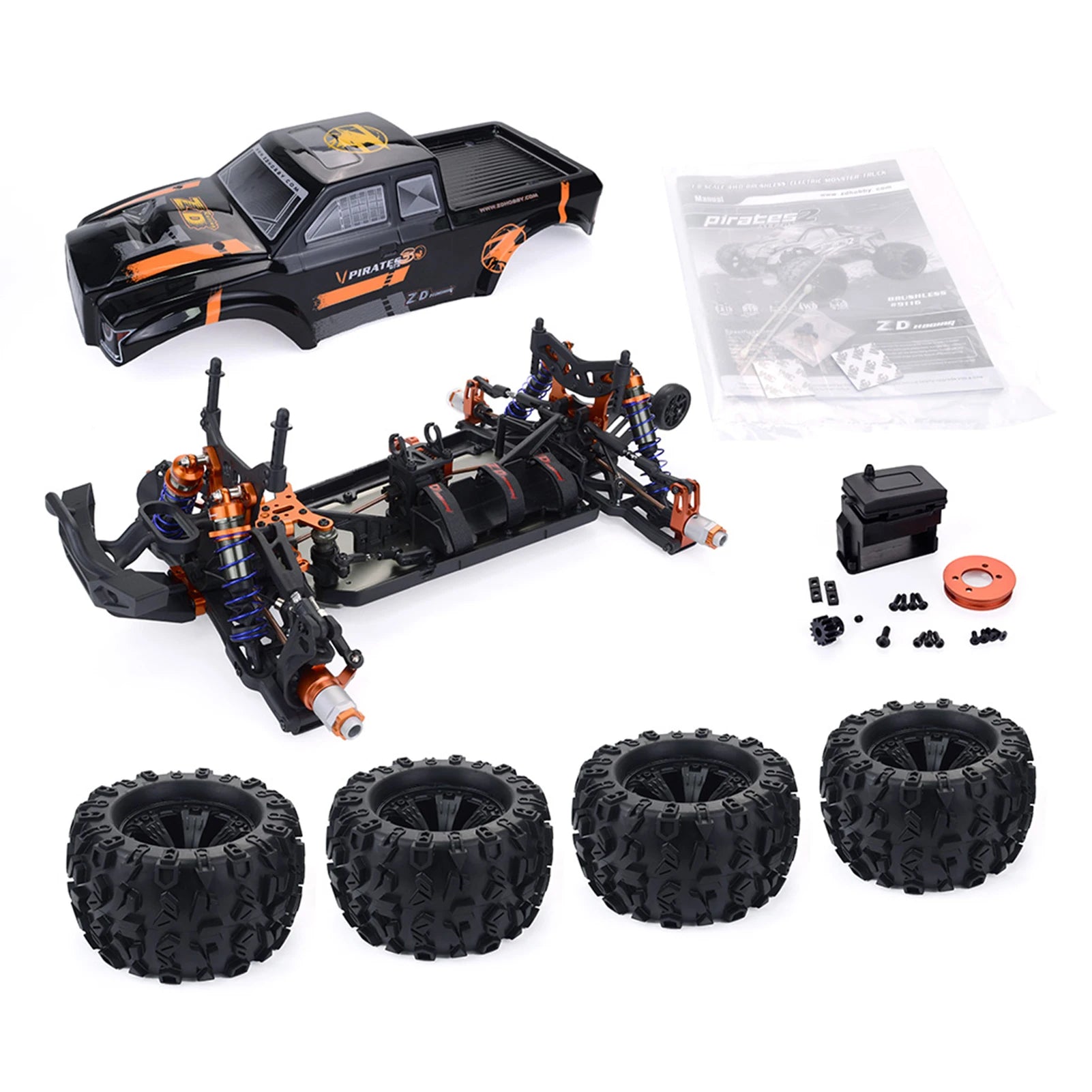 1/8 ZD Racing MT8 RTR 4WD Monster Truck Electric Off-Road Racing High-Speed Remote Control Model Car Children's Toy Gift