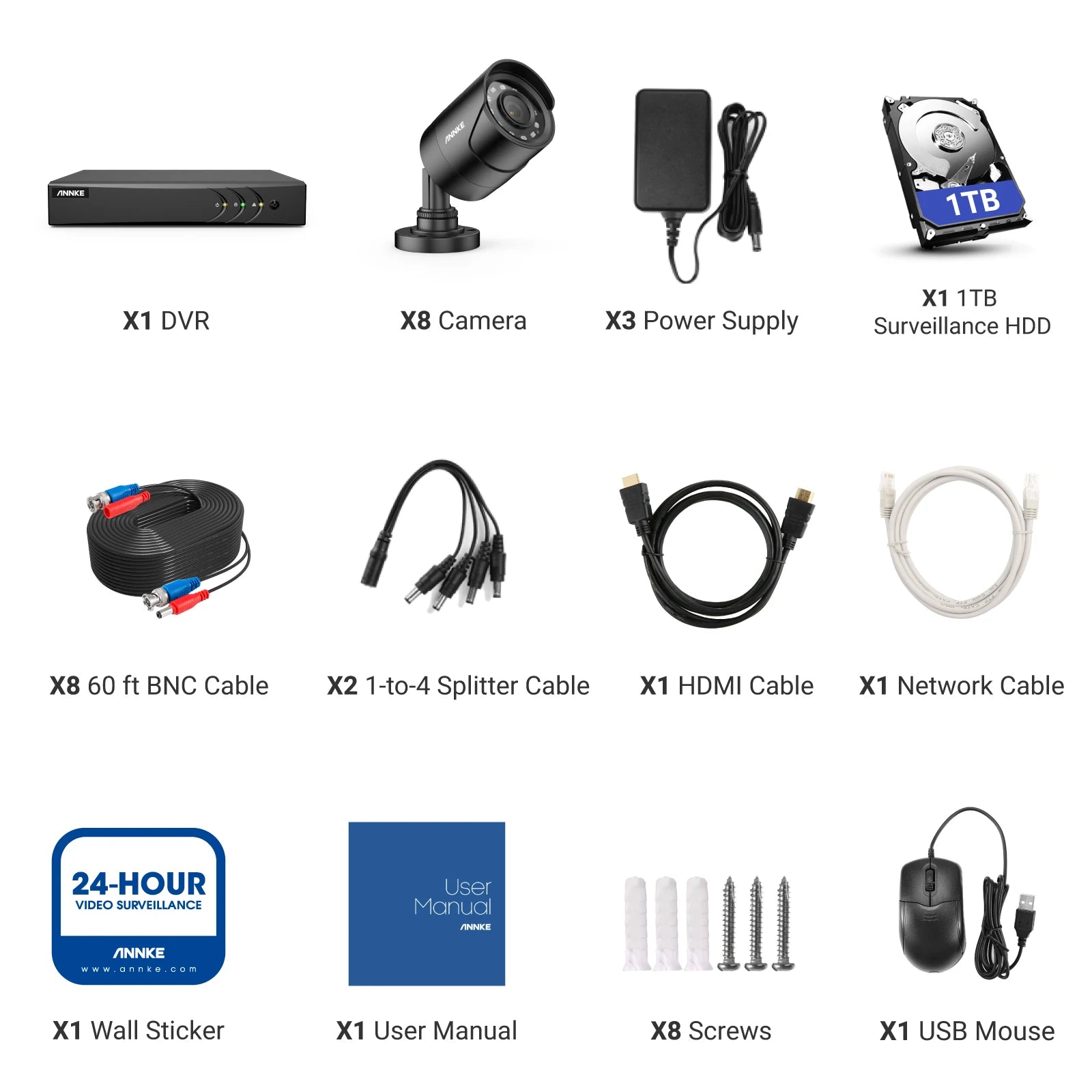 8CH CCTV Camera Video Surveillance Kit 5MP DVR Smart IR Security Camera Waterproof Night Vision Motion Detection System