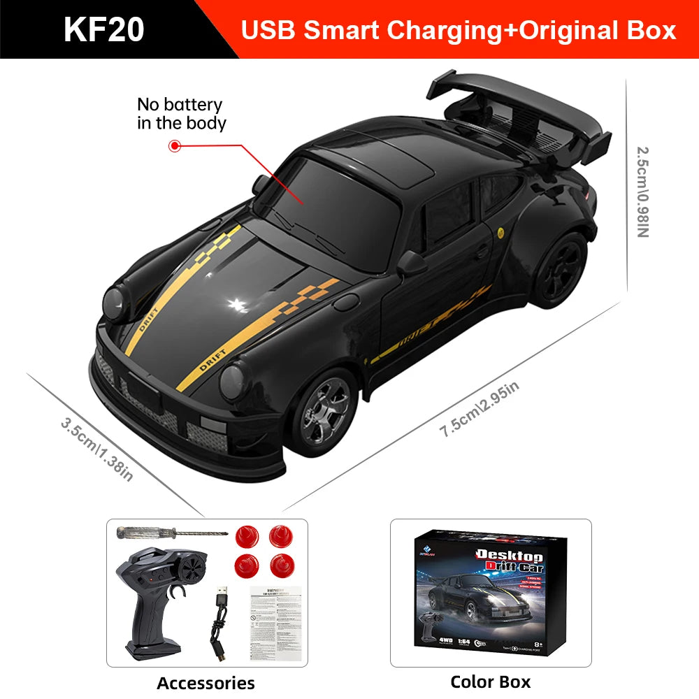 1/64 2.4G High speed Drift Rc Car 4WD Remote Control Car Four Wheel Drive Radio Controlled Mini GTR Racing Model Boy Toy GiftS