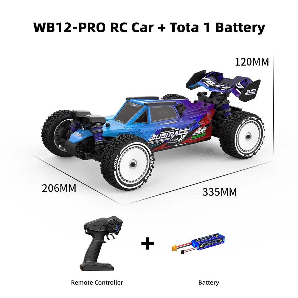 WB12 PRO 1/12 JIUSI Racing Car 80KM/H Brushless Remote Control Car High Speed Competitive Off-road 4WD RC Car Toys As Gift
