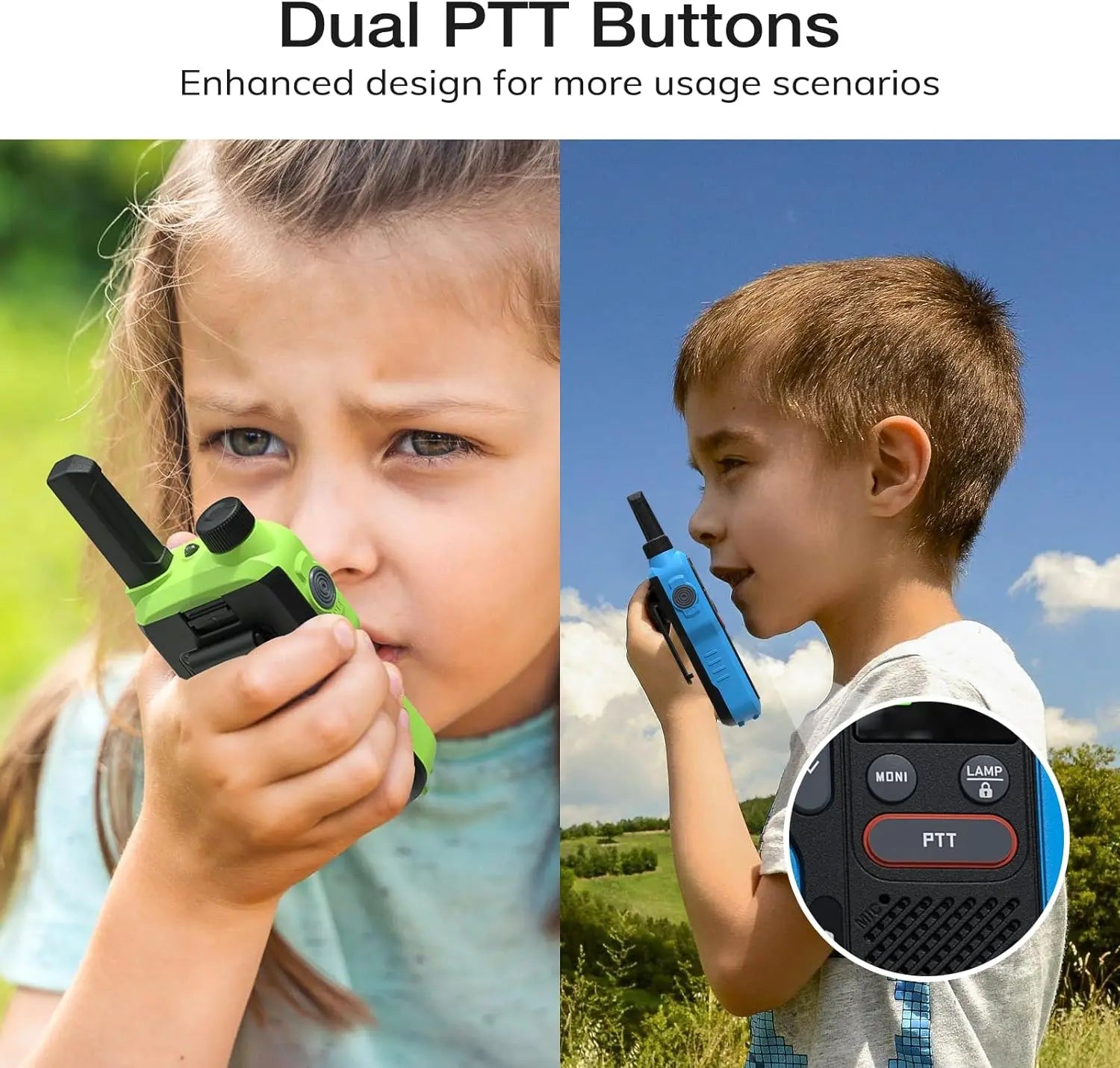 GT-18 Walkie Talkie PMR446 License Free Radio for Kids Adults, Long Range Rechargeable Walky Talky 1500mAh Battery
