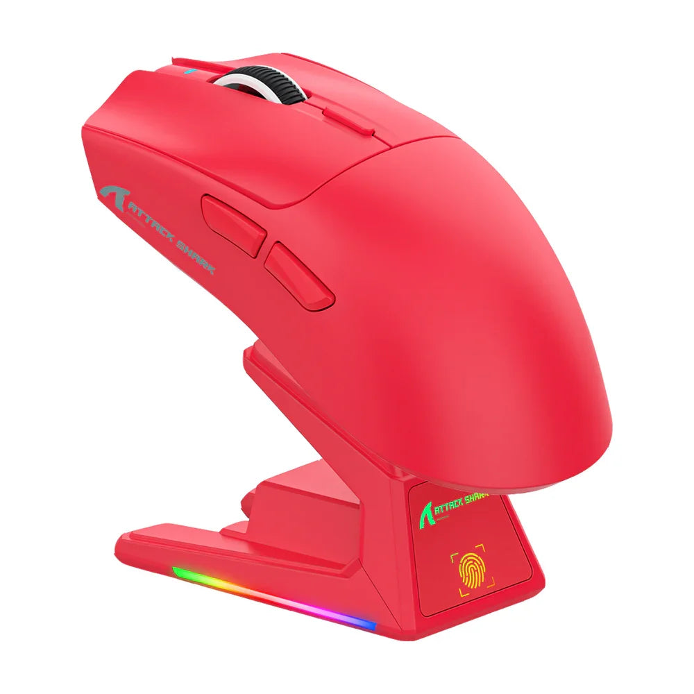 X1 Gaming Mouse with Magnetic Charging Dock, PixArt PAW3395PRO, 40000DPI, BT/2.4G Wireless/Wired, 53g SUPERLIGHT