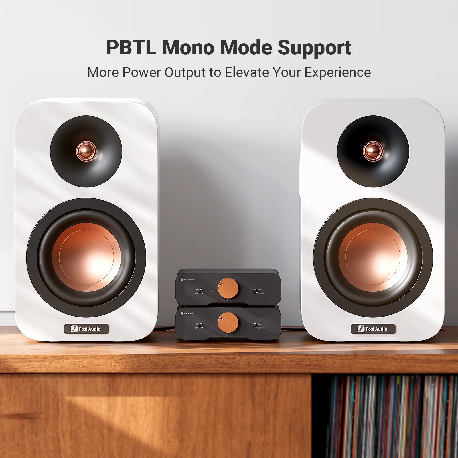 Fosi Audio ZA3 Stereo Power Amplifier TPA3255 Class D HiFi XLR/RCA/Balanced Audio Amp for Passive Bookshelf Speaker With 32V PSU