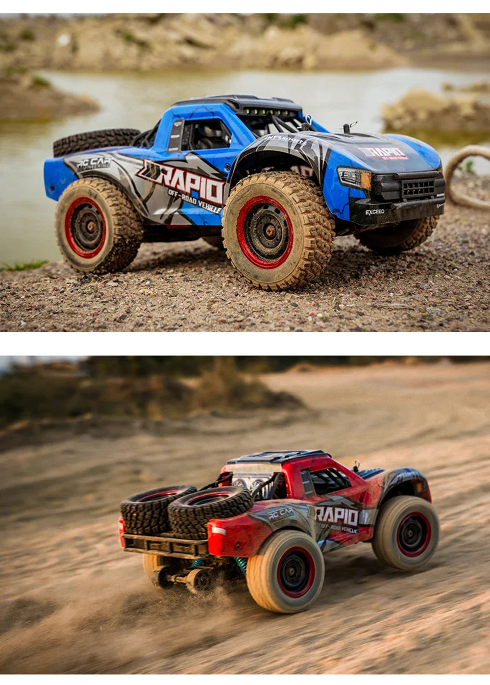 Q130 1/14 Rc Car Off Road With LED 4WD 70km/h High Speed Brushless Motor Monster Truck Desert/Snow Racing Drift Cars Toy for Boy