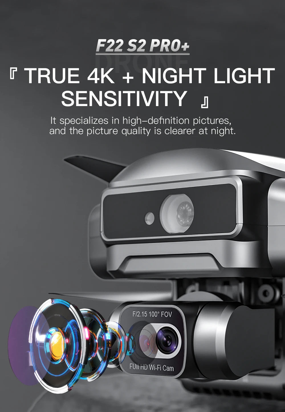 F22 S2 XR PRO+ GPS Professional Drone With 4K EIS Camera Obstacle Avoidance Drones 2Axis Stabilized Gimbal 6KM RC Quadcopter