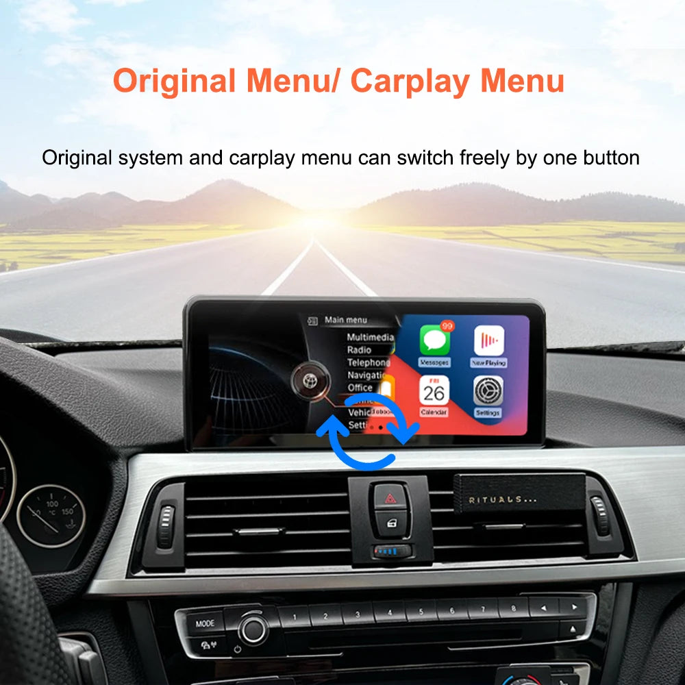 Bonroad 10.25" Wireless Carplay Android Auto Multimedia Display For BMW 3 4 Series F30 F31 F32 F33 F34 F36 NBT Touch Screen