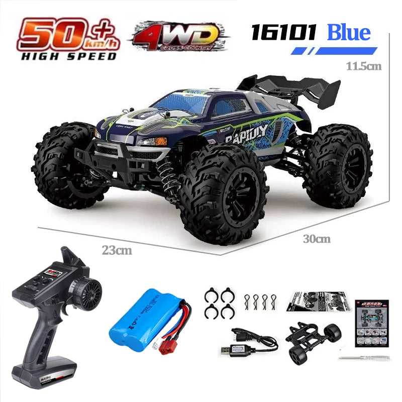 SCY 1:16 70KM/H or 50KM/H 4WD RC Car with LED Remote Control Cars High Speed Drift Monster Truck for Kids Vs Wltoys 144001 Toys