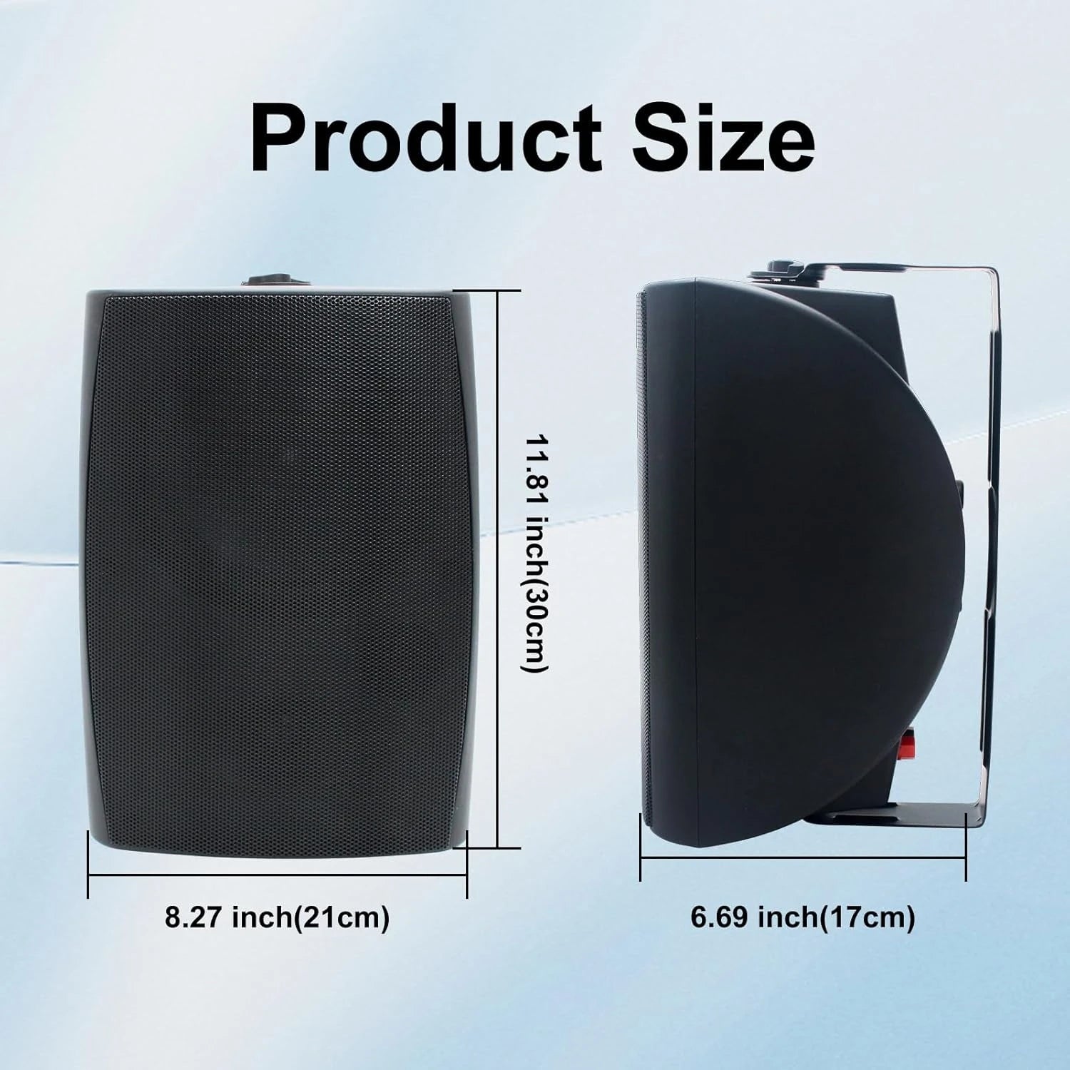 Herdio 4PCS 6.5‘’ 800W Outdoor Bluetooth Speakers Wired Waterproof With Multifunctional Amplifier Wall Mount Speakers For Patio