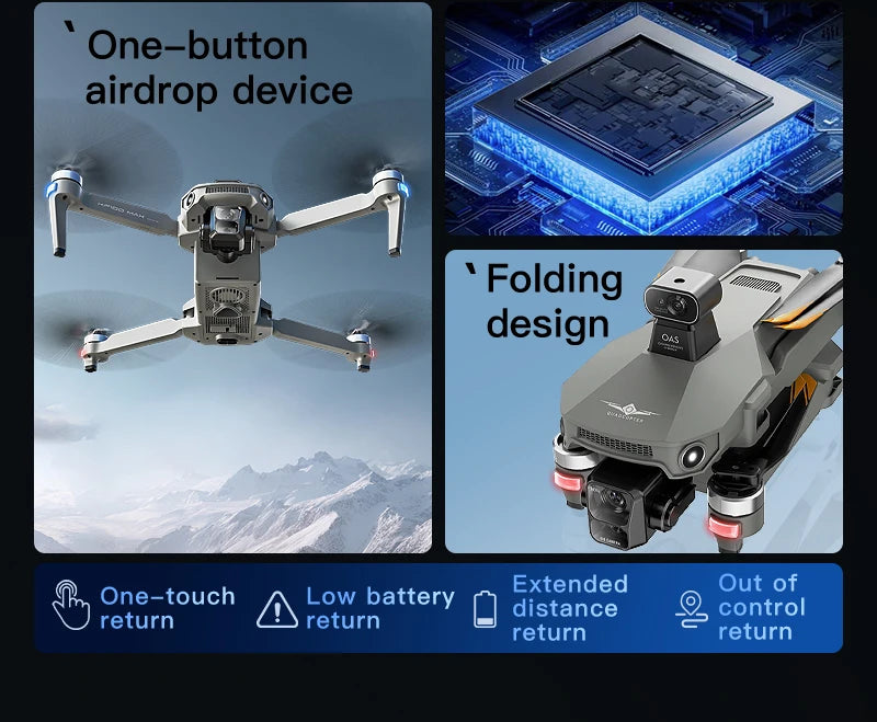 5.5 inch KF100 MAX Large Screen RC Professional GPS Drone With 4K HD Camera 3-Axis Gimbal Brushless For Fishing Drone