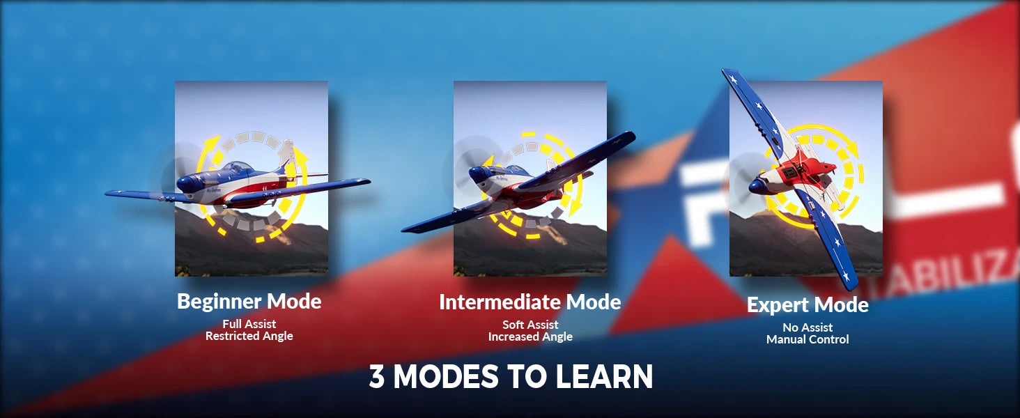 Volantex RC Plane, P51D Mustang RTF RC Airplane,One-Key Aerobatic, Stable and Safe,Suitable for Outdoor Activity and gifts