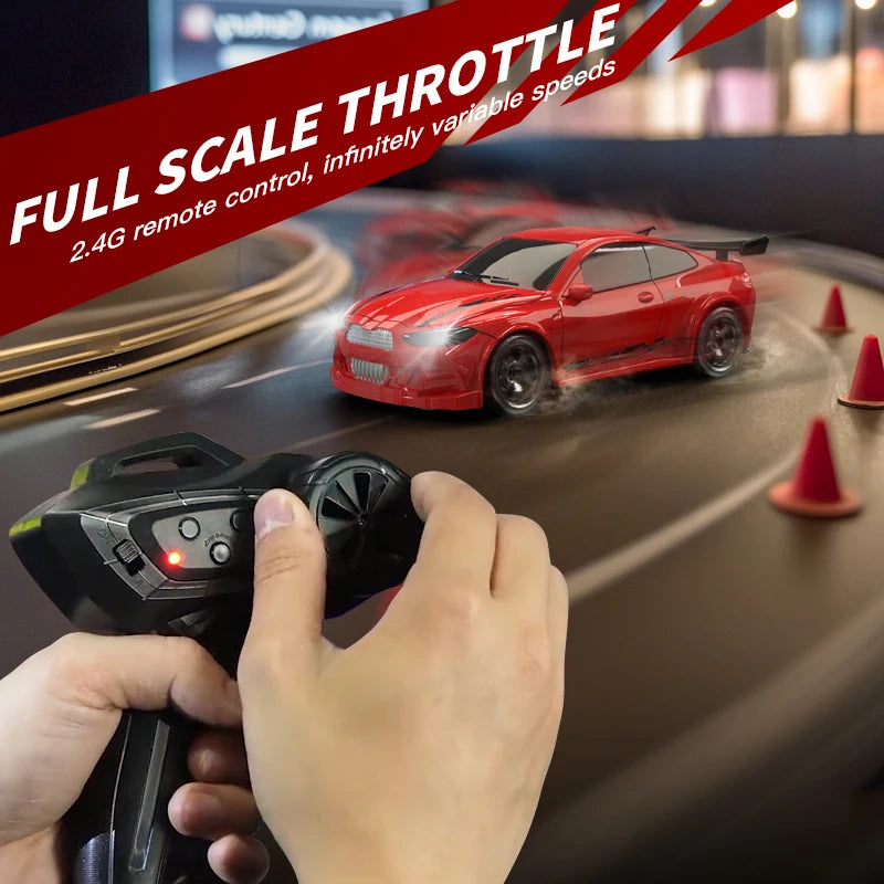 1/64 2.4G High speed Drift Rc Car 4WD Remote Control Car Four Wheel Drive Radio Controlled Mini GTR Racing Model Boy Toy GiftS