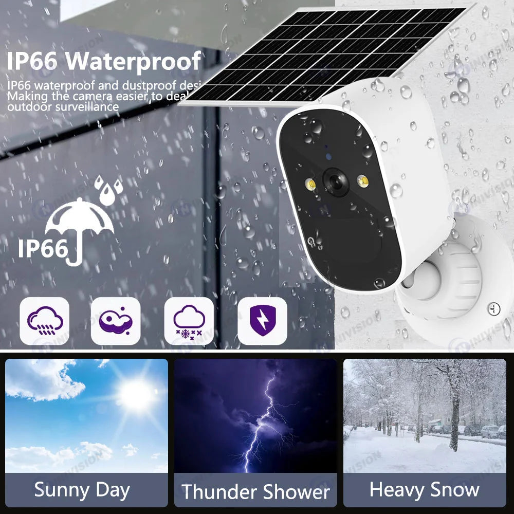 5MP HD Surveillance Solar Camera Wireless WiFi Security Battery Powered IP Camera Home Survalance Protection Rechargeable ICsee