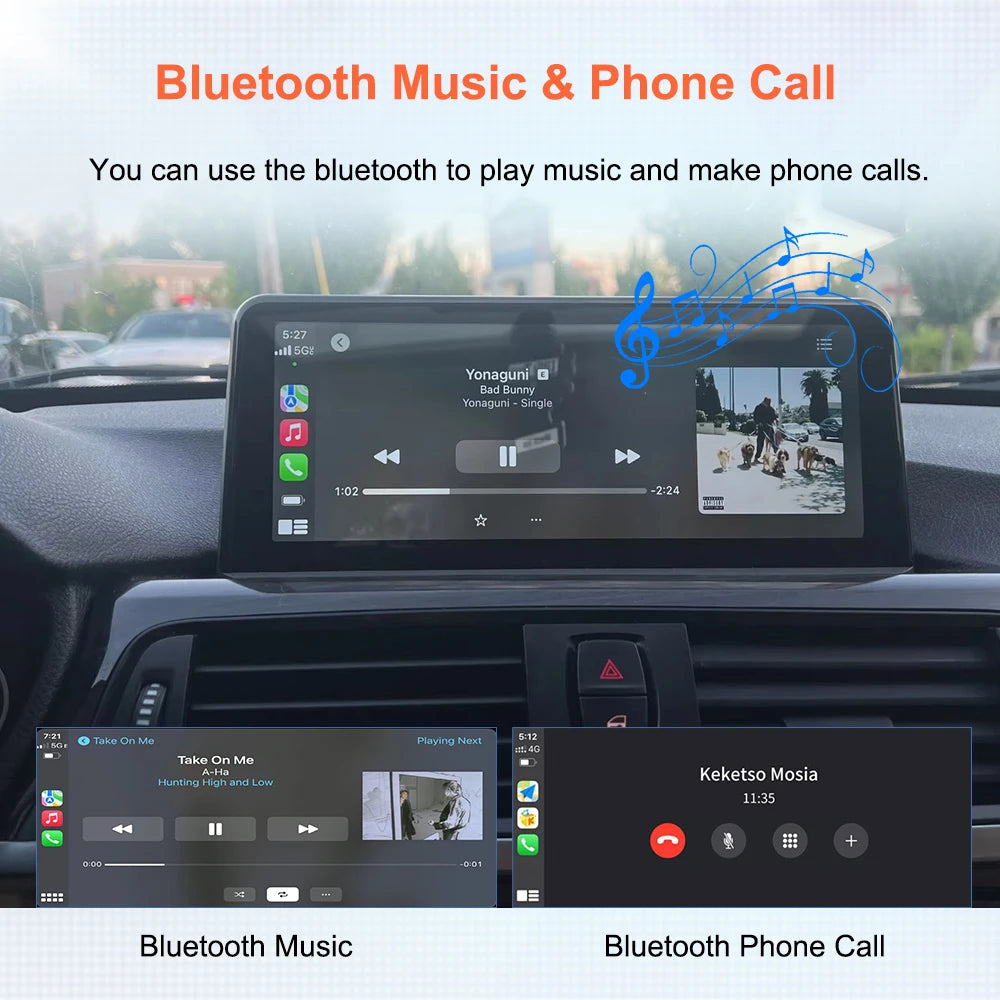 Bonroad 10.25" Wireless Carplay Android Auto Multimedia Display For BMW 3 4 Series F30 F31 F32 F33 F34 F36 NBT Touch Screen