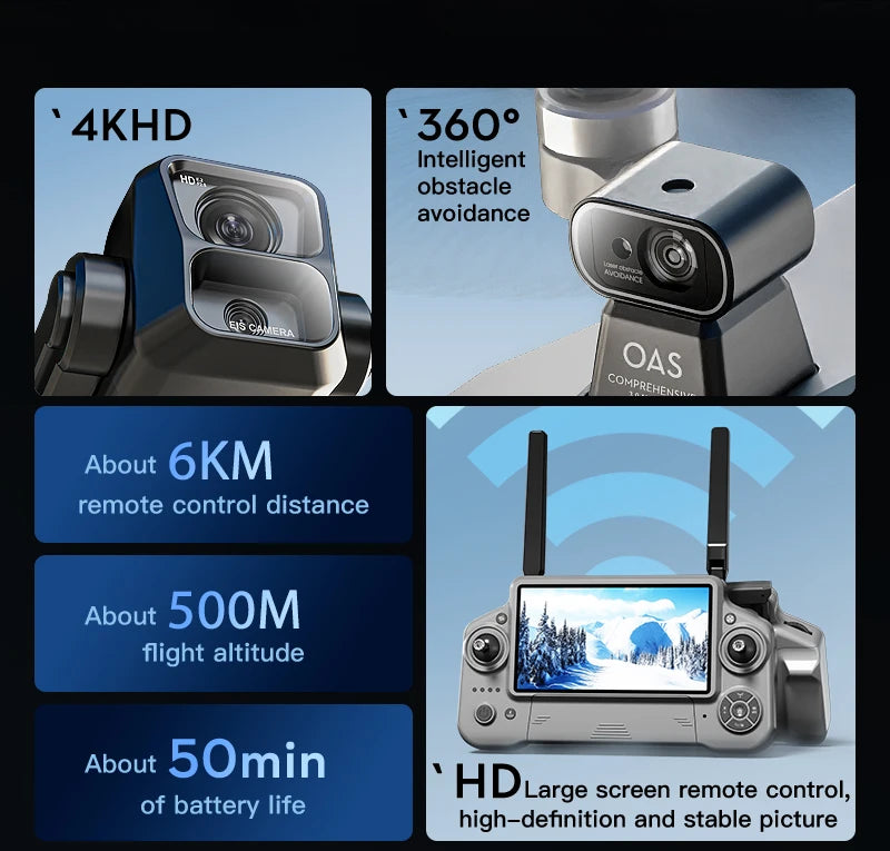 5.5 inch KF100 MAX Large Screen RC Professional GPS Drone With 4K HD Camera 3-Axis Gimbal Brushless For Fishing Drone