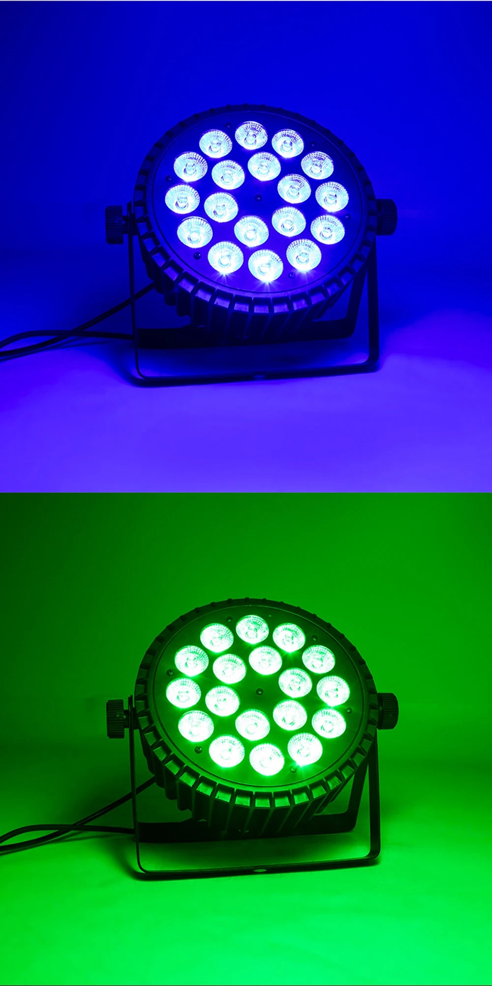 SHEHDS 4PCS Aluminum Alloy LED Flat Par 18x12W RGBW/18x18W RGBWA+UV LED Lighting DMX512 Disco Professional Stage DJ Equipment