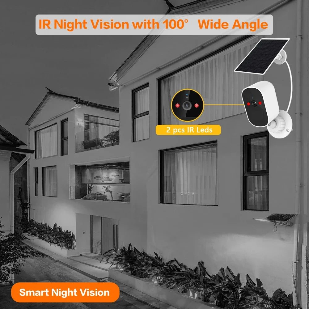 5MP HD Surveillance Solar Camera Wireless WiFi Security Battery Powered IP Camera Home Survalance Protection Rechargeable ICsee