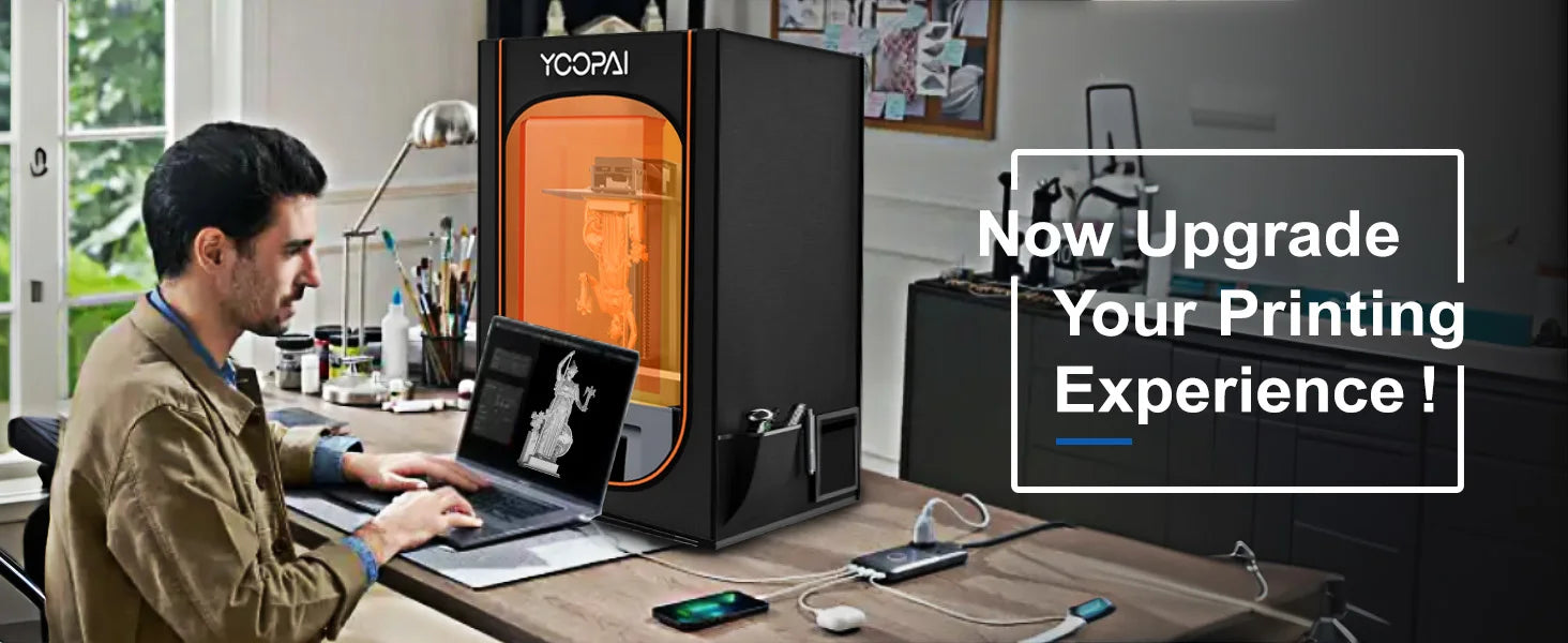 Yoopai Resin Enclosure for 3D printer Resin Enclosure Multifunctional Vented Enclosure Tent Cover 3D printer House 43*45*71cm