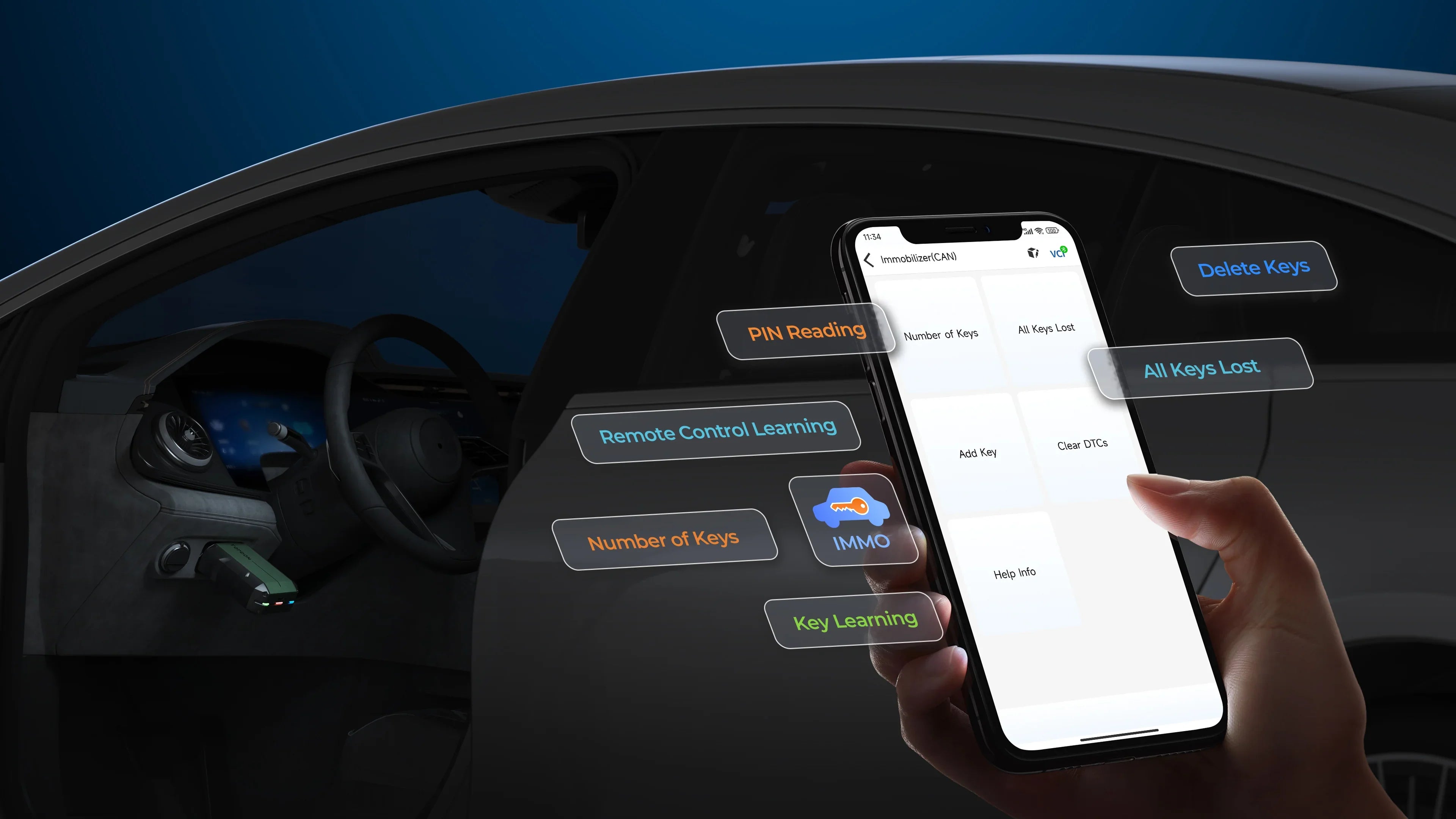 TOPDON TopScan Lite Scanner Smart Diagnostic Tool DTC Repair Guide Bluetooth OBD2 code reader Full System Active Test