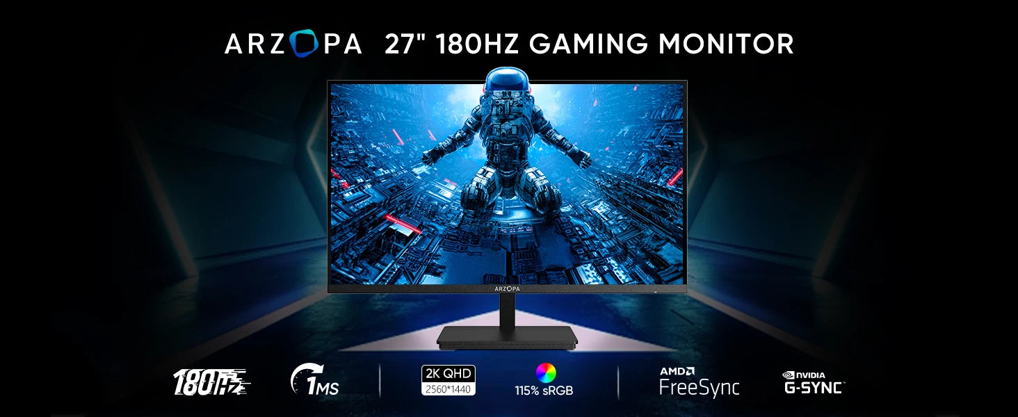 New 27inch 180Hz 2K FastIPS QHD PC Monitor 1ms FreeSync Gaming monitor,M1RC