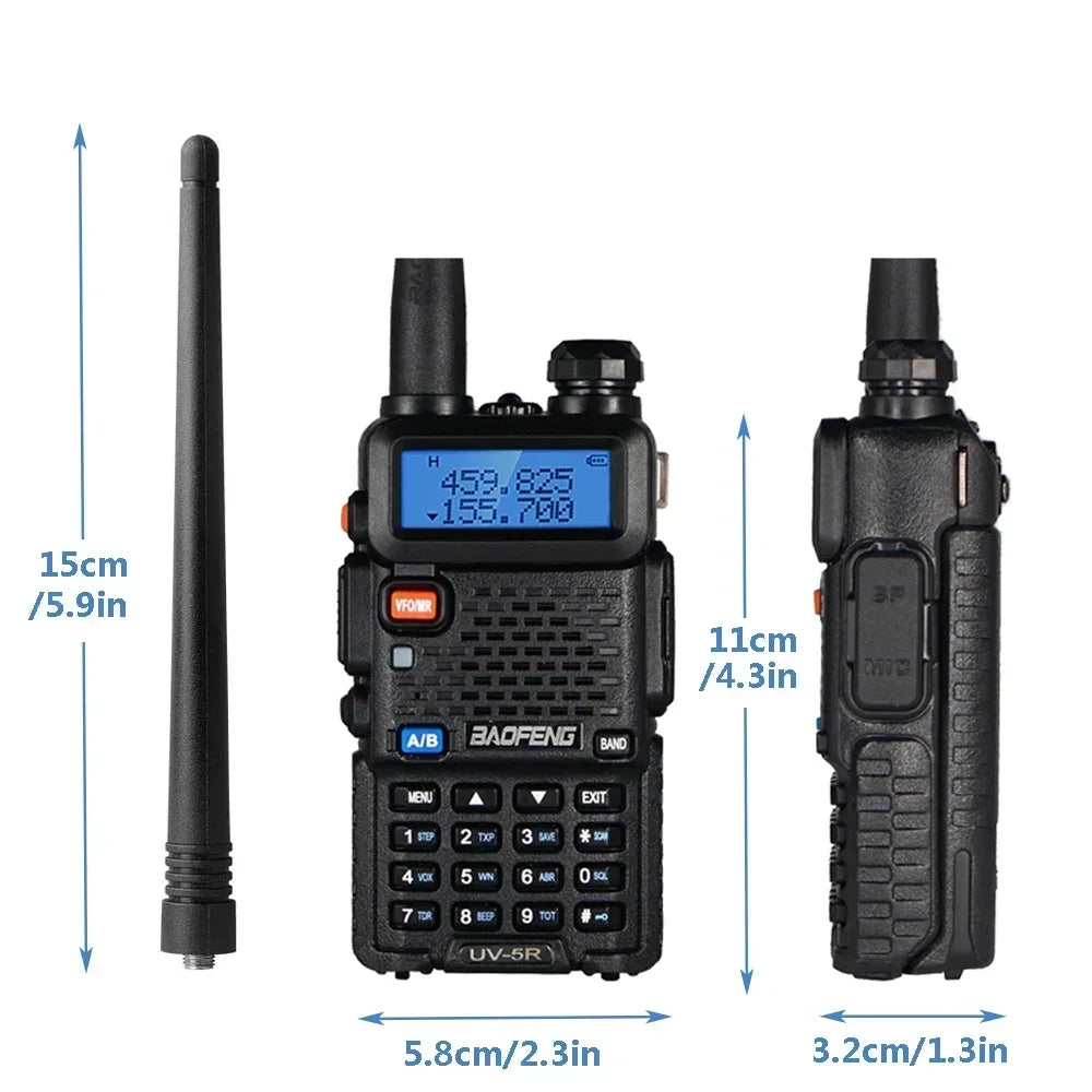 4PCS Baofeng Walkie Talkie UV 5R 8W Ham Radio Long Range Walkie Talkies Dual Band Handheld Two Way Radio with 3800mAh Battery