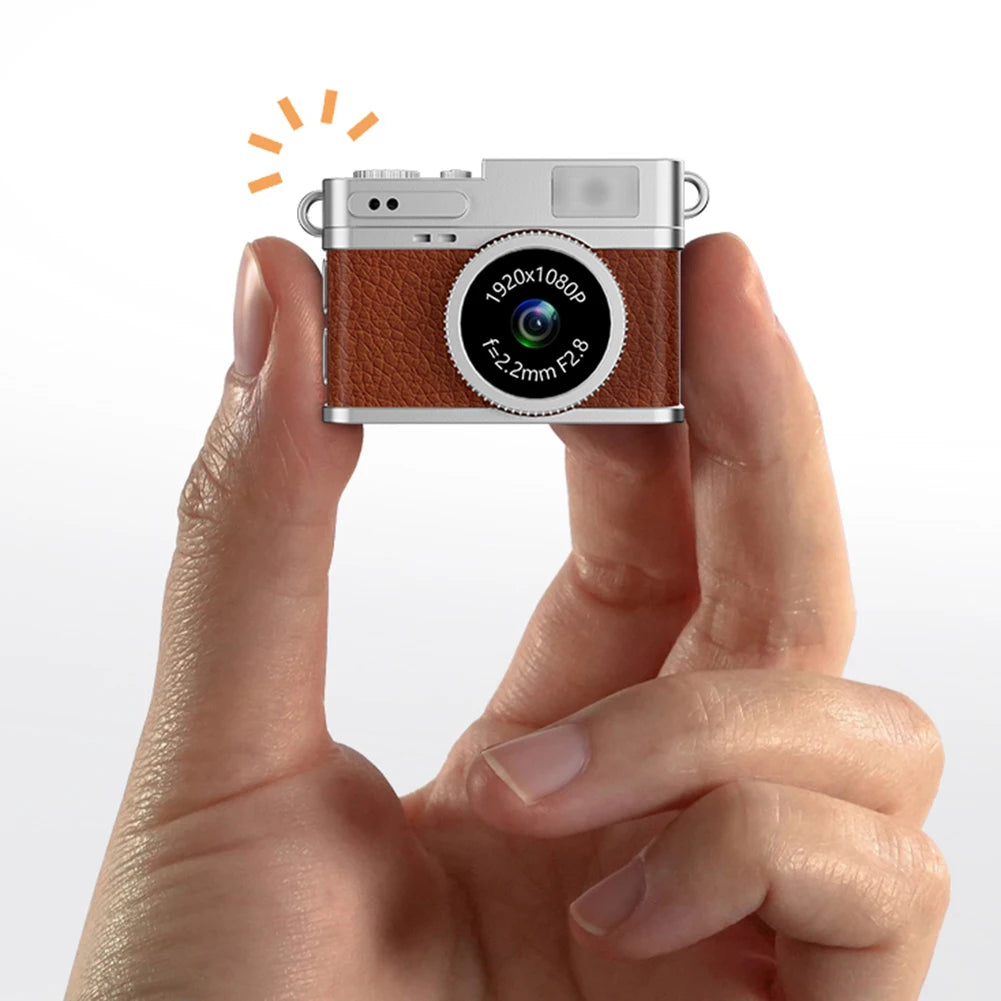 Mini Camera 1080P Pocket Video Recorder with LED Flash Light Portable Small Camera for Travel Gift for Kids Students