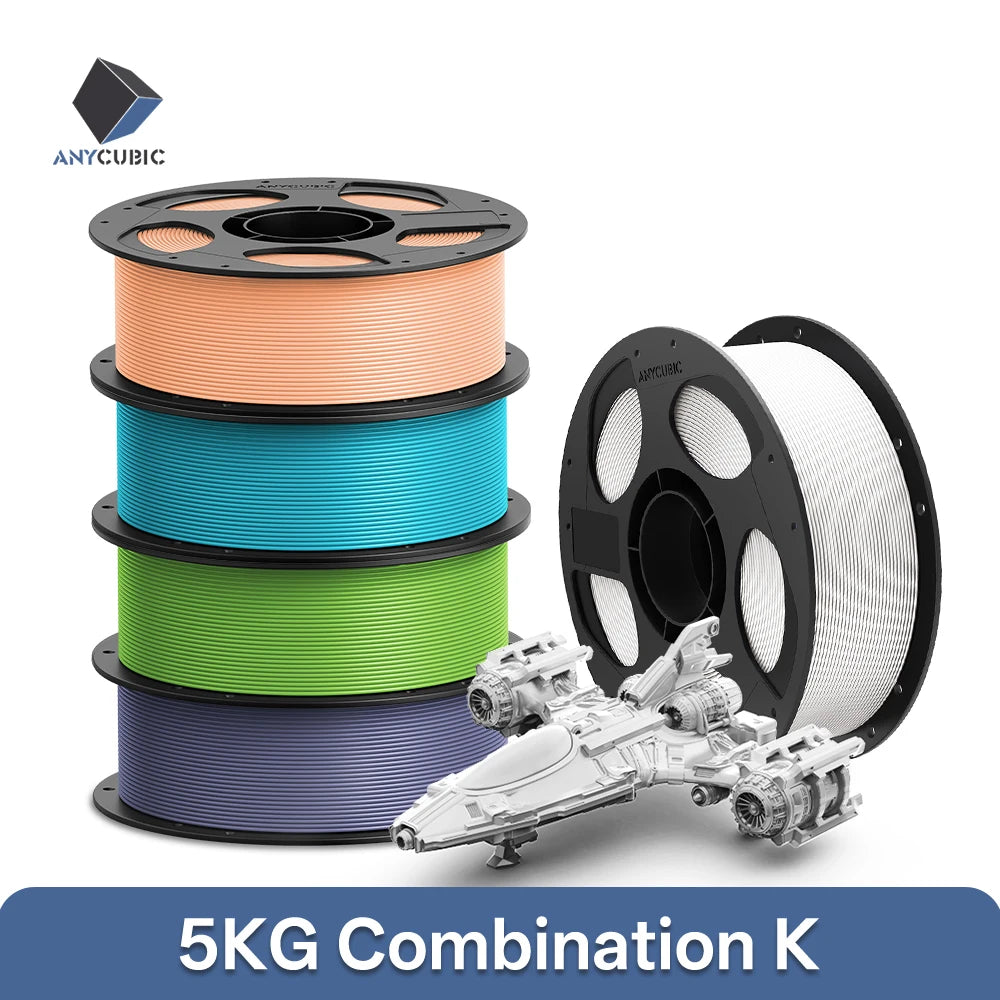 ANYCUBIC 5KG PLA Filament For FDM 3D Printer 1.75mm Eco-friendly 3D Printing Material Failment For Kobra S1C K3C EU US Warehouse