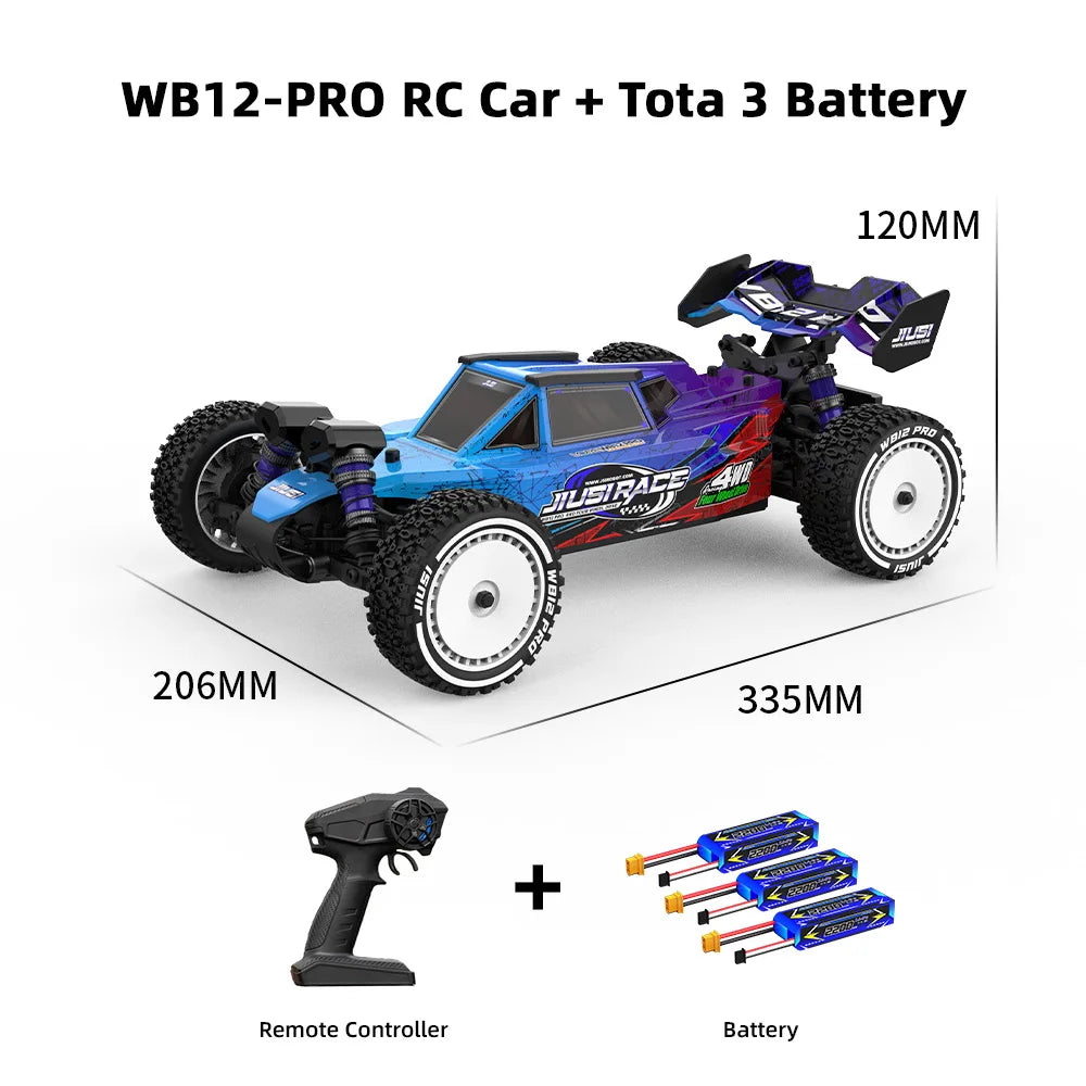 WB12 PRO 1/12 JIUSI Racing Car 80KM/H Brushless Remote Control Car High Speed Competitive Off-road 4WD RC Car Toys As Gift
