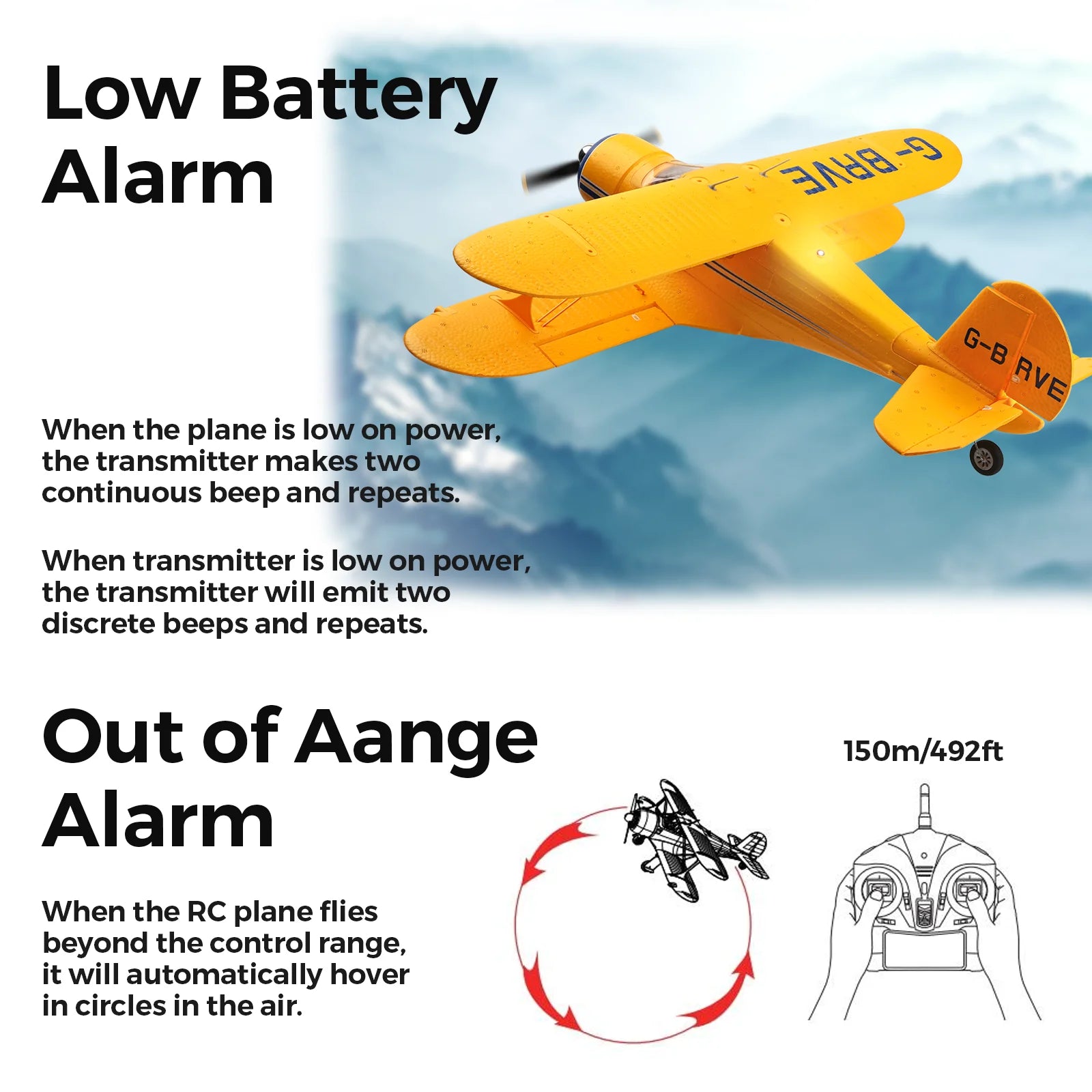 WLtoys A300 4-CH RC Plane, Beechcraft D-17 RC Airplanes with Lights, 6G/3D Brushless RC Planes for adults, Outdoors and Gifts