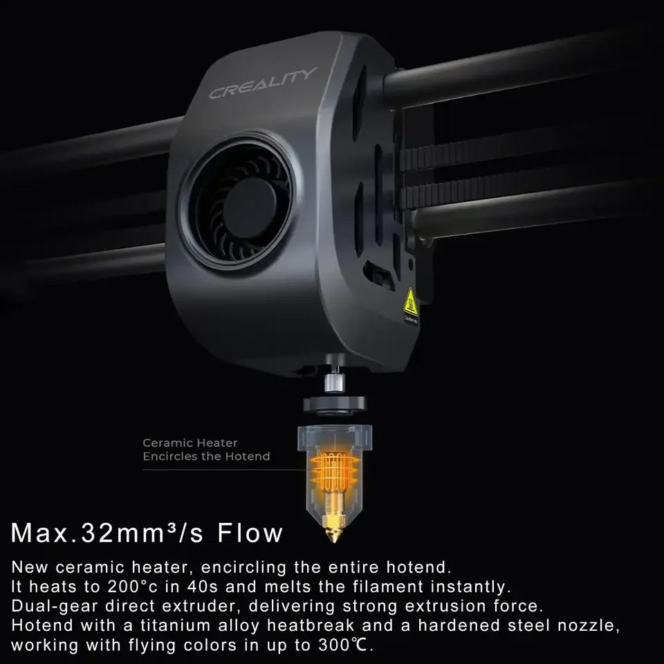 Creality K1 Max 3D Printer 600mm /s Printing Speed Dual-gear Direct Drive Extruder 300x300x300MM