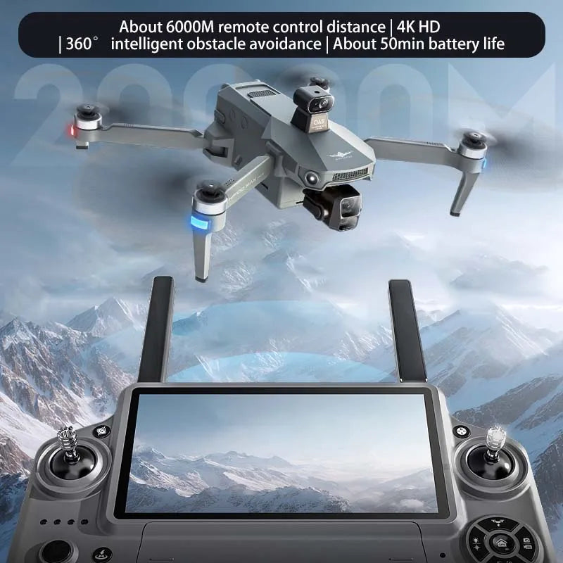 5.5 inch KF100 MAX Large Screen RC Professional GPS Drone With 4K HD Camera 3-Axis Gimbal Brushless For Fishing Drone