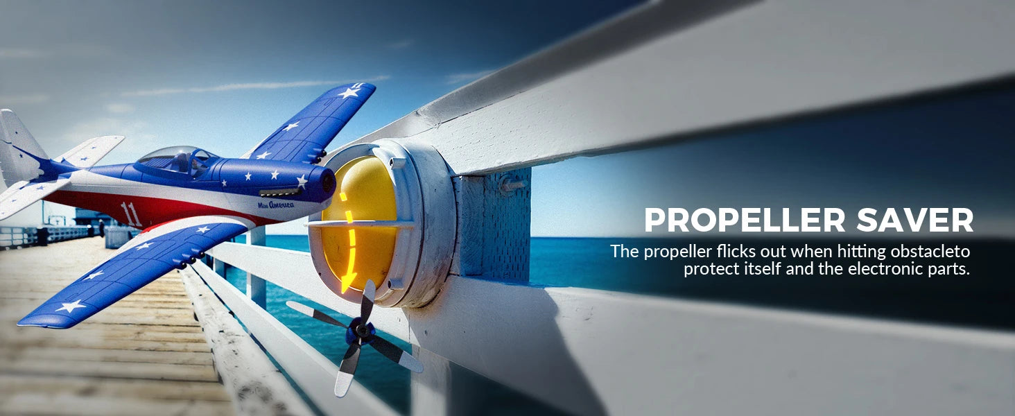 Volantex RC Plane, P51D Mustang RTF RC Airplane,One-Key Aerobatic, Stable and Safe,Suitable for Outdoor Activity and gifts