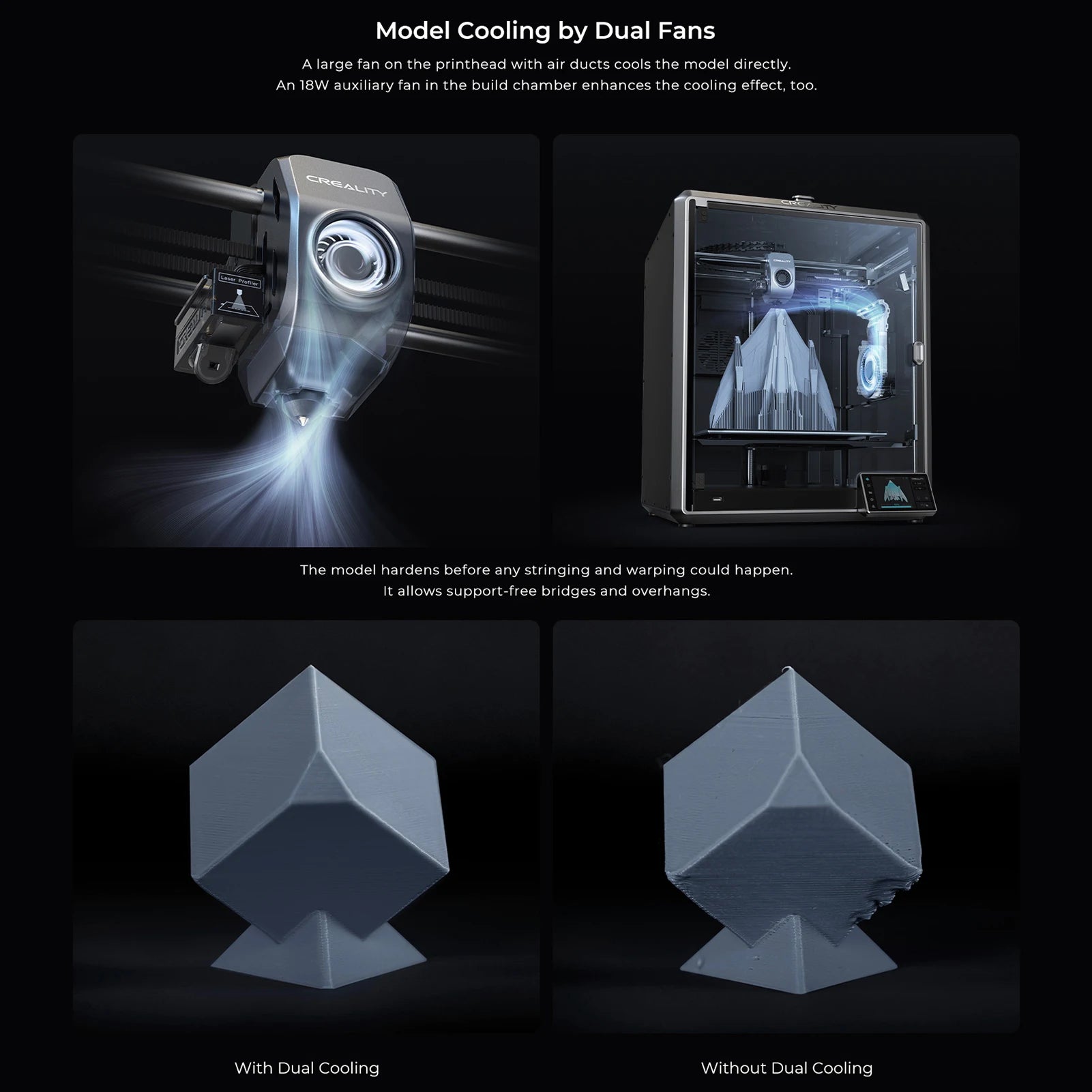 Creality K1 Max 3D Printer 600mm /s Printing Speed Dual-gear Direct Drive Extruder 300x300x300MM