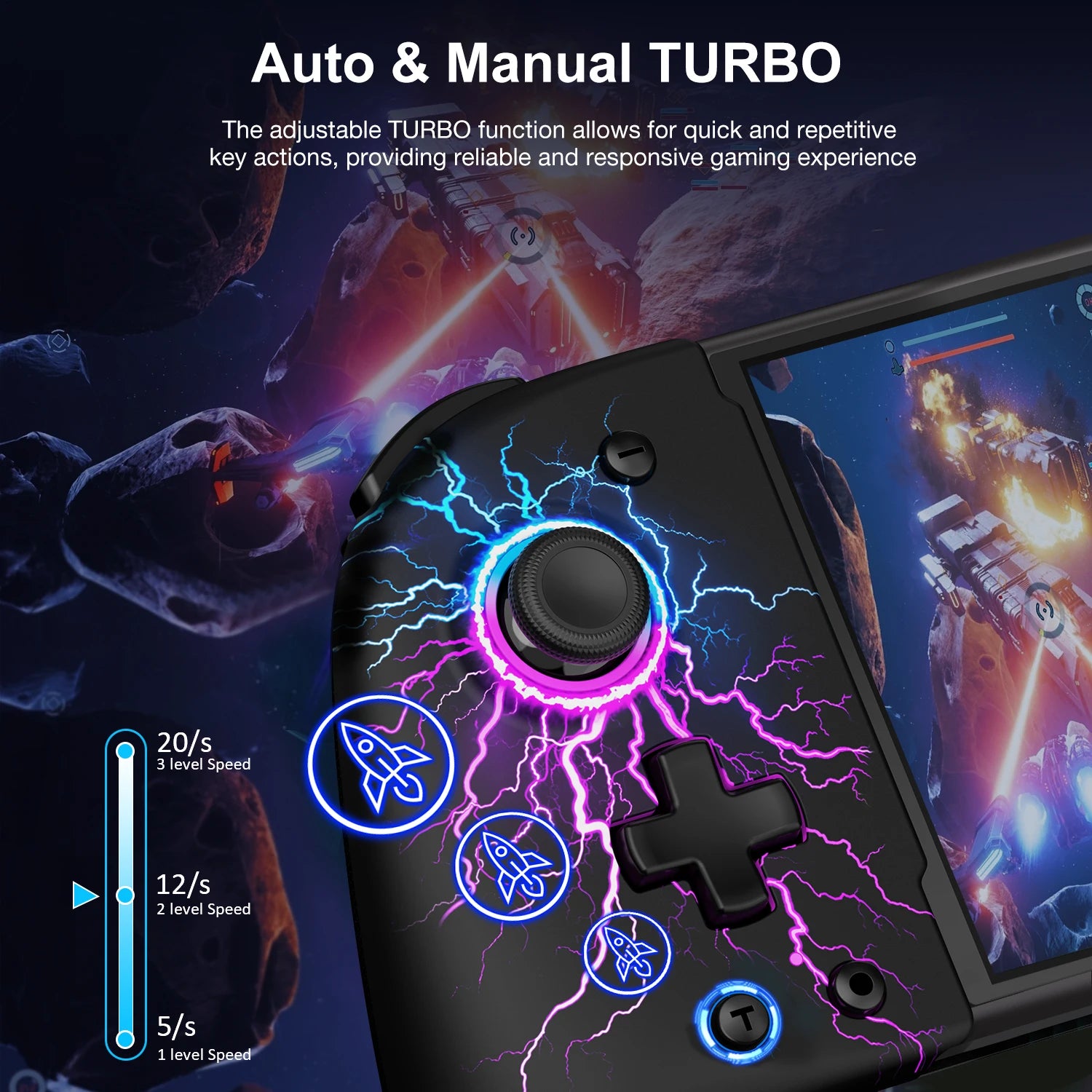 For Nintendo Switch/OLED Controller Hall Effect Wireless Switch Controller One-Piece Switch Joypad with 1000mAh Battery