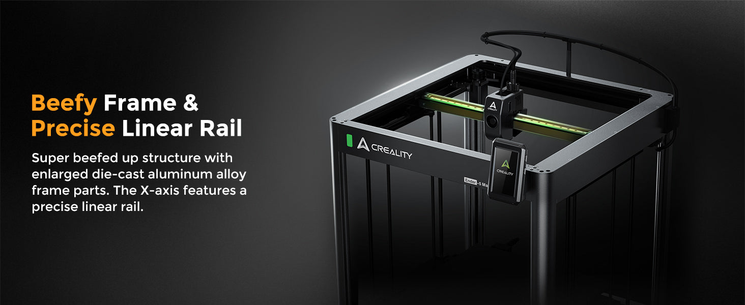 Creality Ender 5 Max 3D Printer with 700mm/s Max Printing Speed 36-Point Auto Leveling 300℃ High Temp Precise Linear Rail