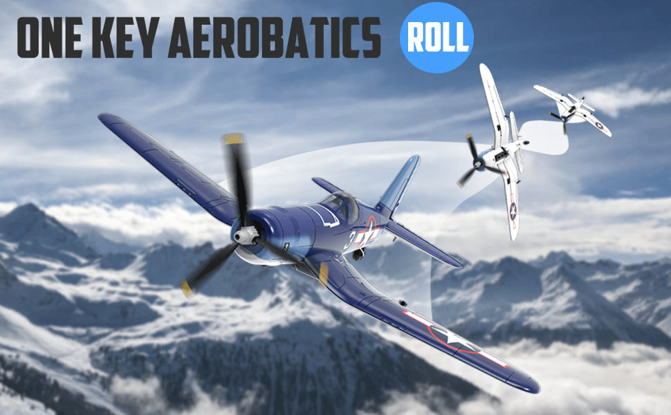 Volantex RC Planes for Adults,4-CH F4U Corsair RC Airplane,One-Key Aerobatic, Stable and Safe,Suitable for Outdoor Activity