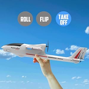 VOLANTEXRC RC Planes for Adults,4-CH Remote Control Airplane glider with 3 Flight Modes,One-Key Stunts,23.6*18.1 inches,White