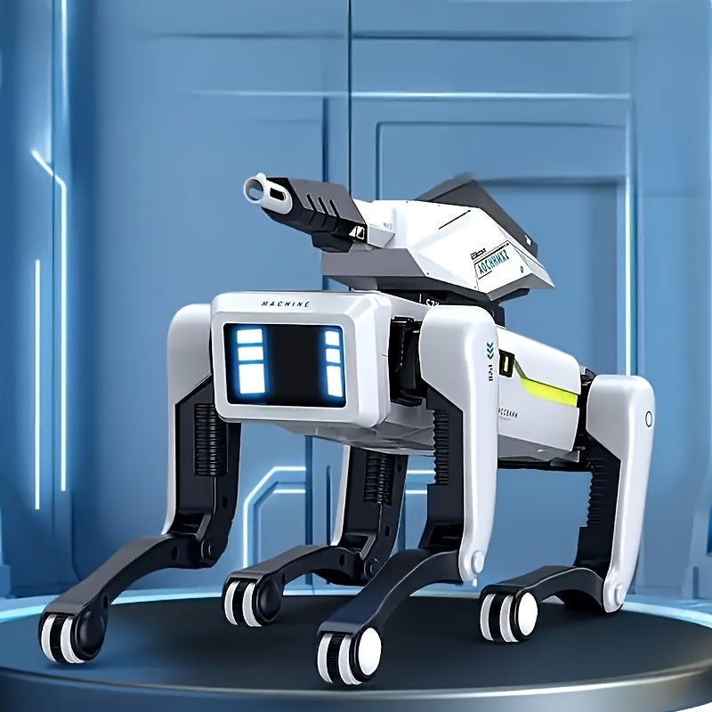 Smart Remote-controlled Toy Dog with A Water Bullet Turret. It Supports AI Voice Control, Connects to Mobile Phones, And Allows Programming & Voice Commands An Ideal Festival Gift., Remote Control Dog, Pet Companion, Interact