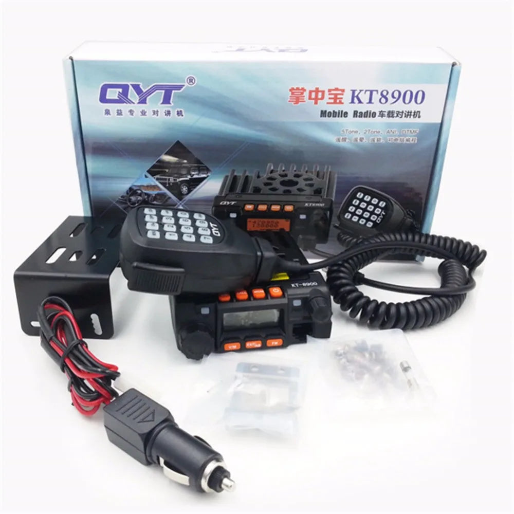 QYT KT8900 25W Mini Radio UV Transceiver DTMF Mobile Radio kt-8900 Dual Band 144&430MHz Walkie Talkie