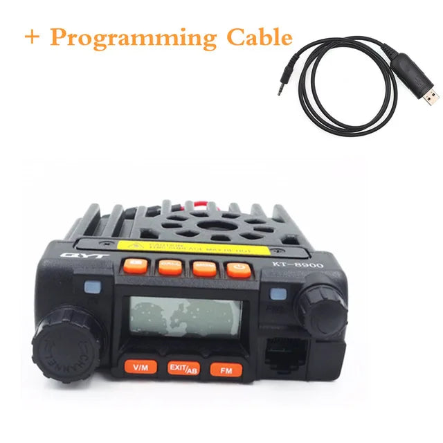 QYT KT8900 25W Mini Radio UV Transceiver DTMF Mobile Radio kt-8900 Dual Band 144&430MHz Walkie Talkie