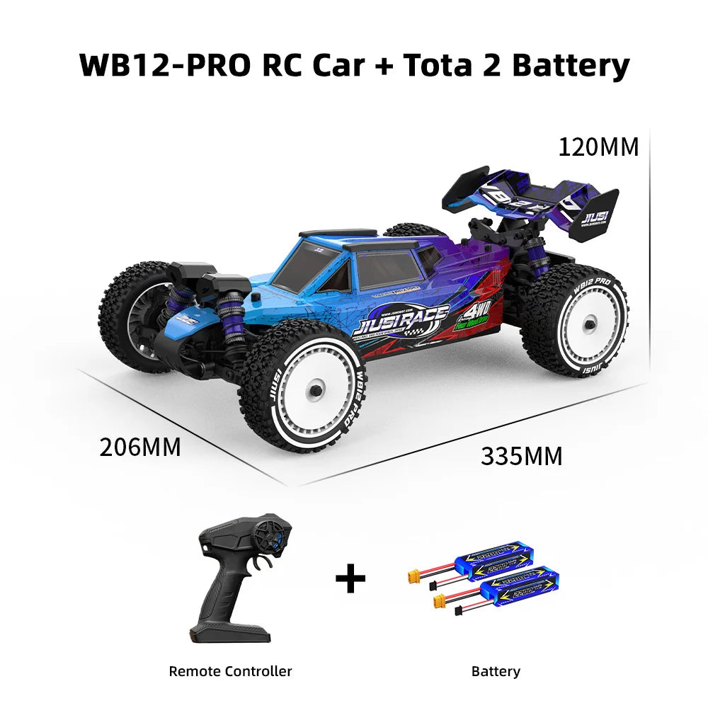 WB12 PRO 1/12 JIUSI Racing Car 80KM/H Brushless Remote Control Car High Speed Competitive Off-road 4WD RC Car Toys As Gift